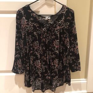 floral long sleeve top